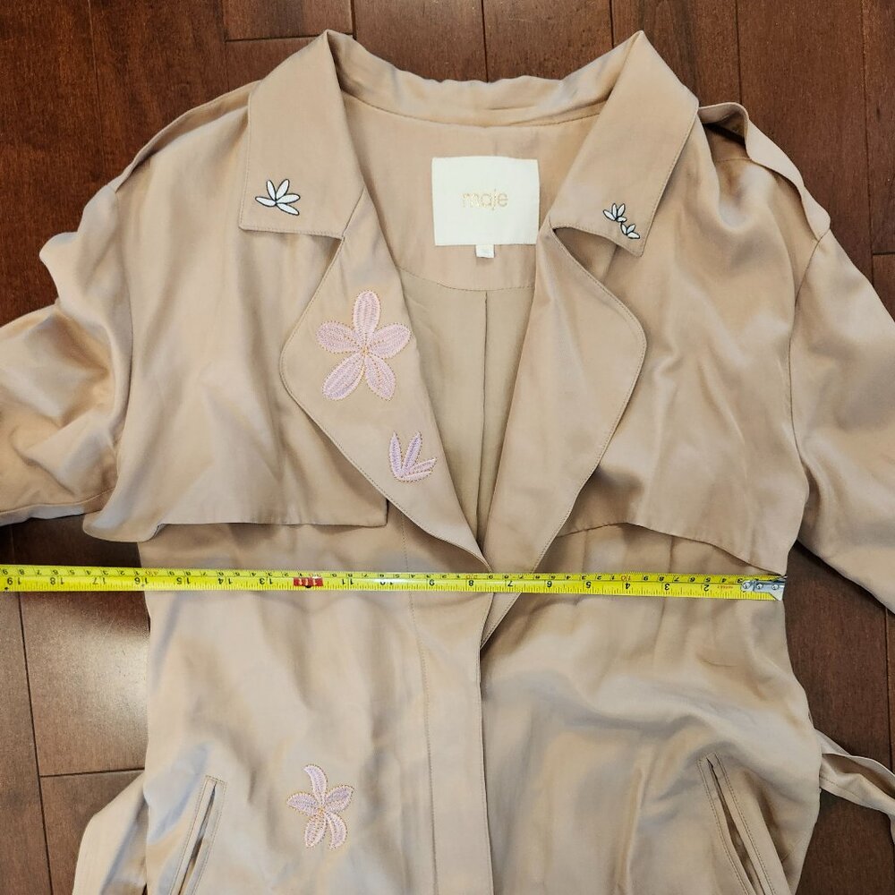 Maje women's beige trench coat in size 36 - Picture 10 of 11